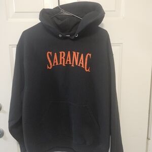Vtg Saranac Black Hoodie for Men